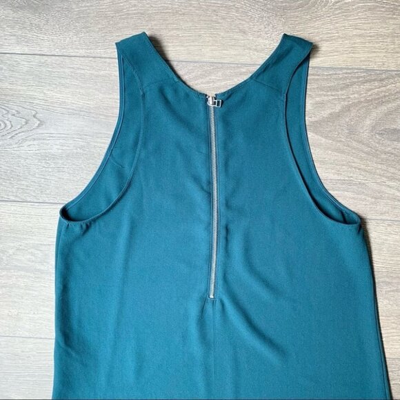 Aritzia Wilfred Sevres Blouse Tank top Sleeveless Zip Back Dark Green Size XS - Picture 8 of 16
